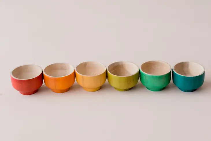 Rainbow sorting bowls - Set of 6