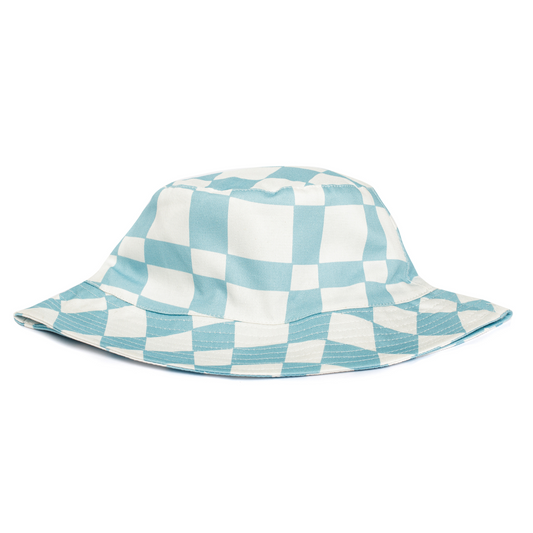 Cotton Hat - Blue Check