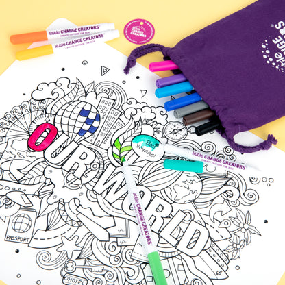 OUR WORLD Re-FUN-able™ Colouring Set