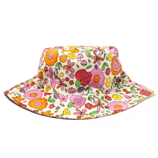 Cotton Hat - Pink Floral