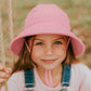 Ponytail Bucket Hat - Baby Pink