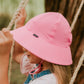 Ponytail Bucket Hat - Baby Pink